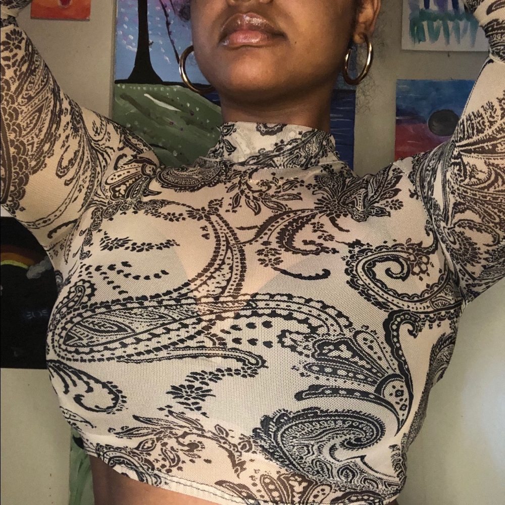 Mesh Paisley Top